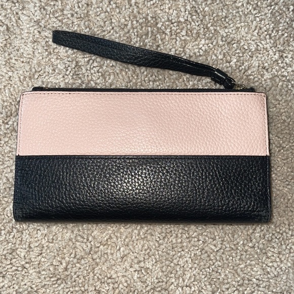 Kate Spade Colorblock Pink & Black Bi Fold Wallet - Picture 3 of 9